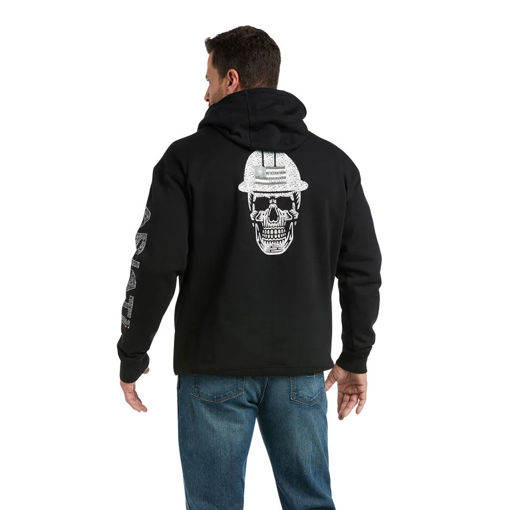 10037616 Ariat Men's Rebar Roughneck Pullover Hoodie - Black