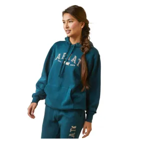10046446 Ariat Women's REAL Flora Hoodie - Reflecting Pond