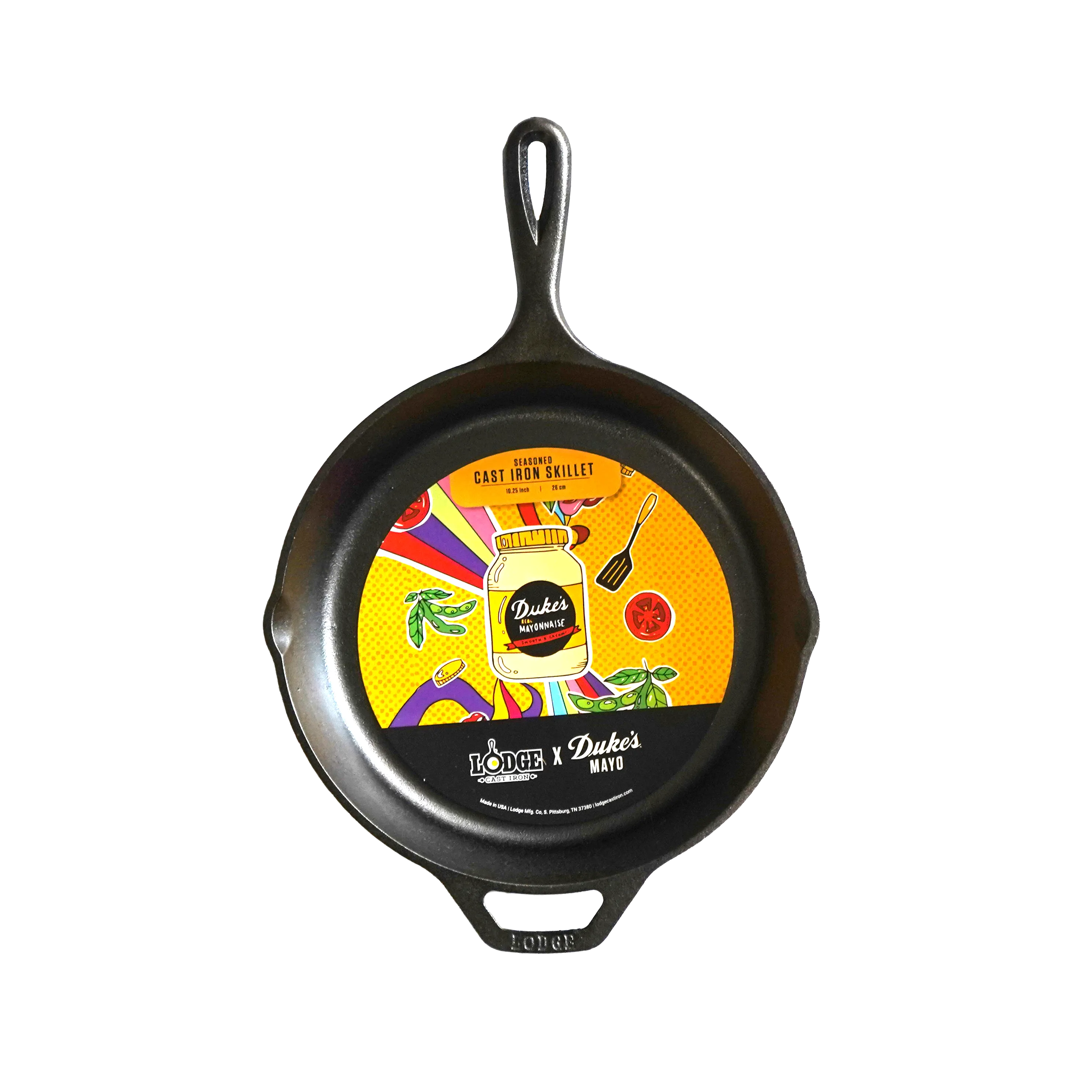 10.25 Inch Seasoned Duke's Mayo x Lodge Cast Iron Skillet