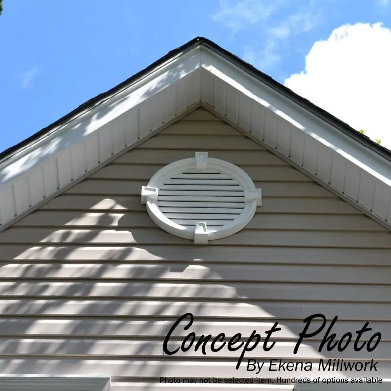 15'W x 21'H Rectangle Urethane Gable Vent Louver, Non-Functional