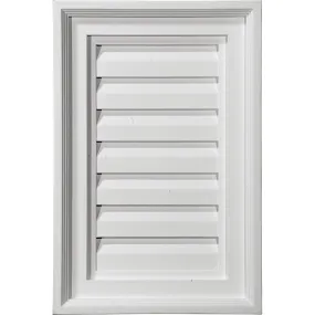 15'W x 28'H Rectangle Urethane Gable Vent Louver, Functional