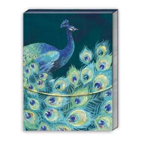 3 x 4 Note Pad  Emerald Peacock Tail Peacock  46621
