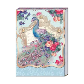 3 x 4 Note Pad  Peacock & Flowers 44662