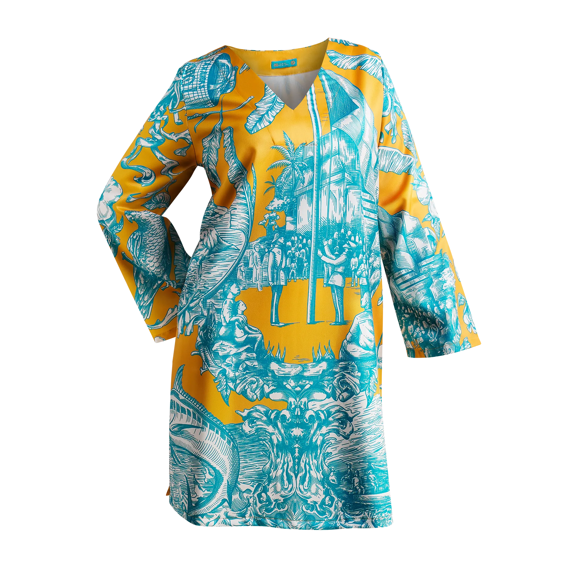 50TH INDEPENDENCE TUNIC DRESS-GOLD