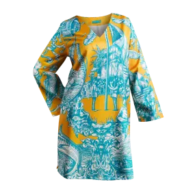 50TH INDEPENDENCE TUNIC DRESS-GOLD