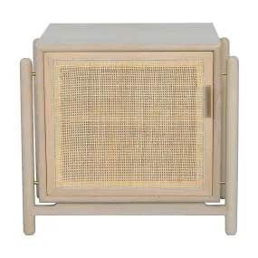 Alfa Rattan Left Bedside Table