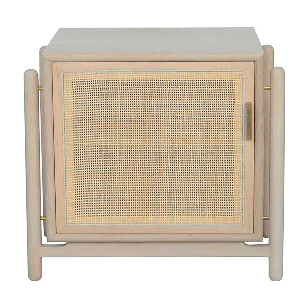 Alfa Rattan Left Bedside Table