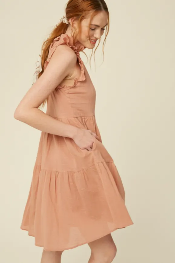 All the Frills Cotton Ruffle Dress