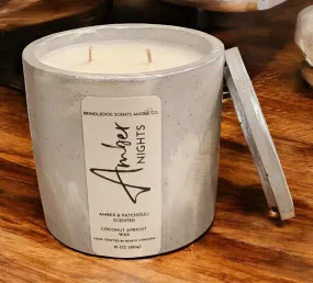 Amber Nights 10 oz Amber & Patchouli Scented-Celestial Series Cloud White
