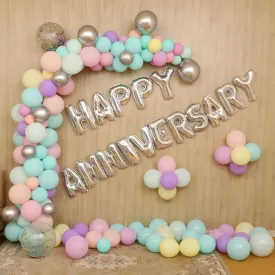 Anniversary Balloon Decoration Pastel 85 Pcs