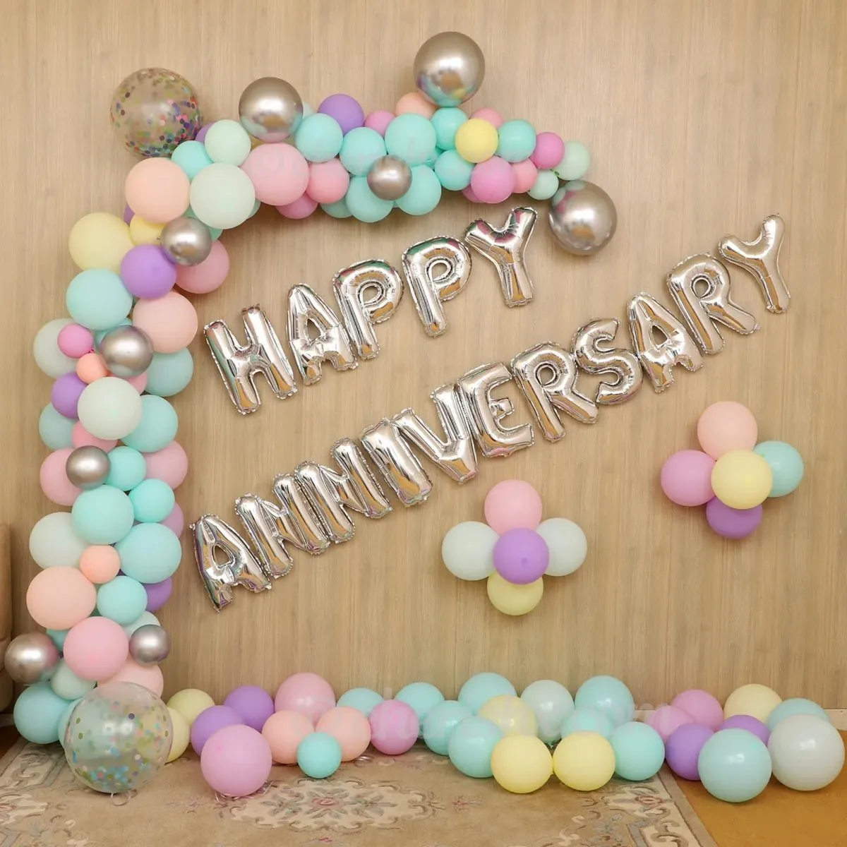 Anniversary Balloon Decoration Pastel 85 Pcs
