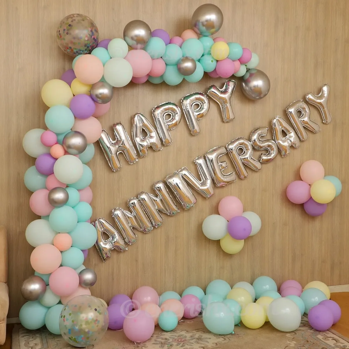 Anniversary Balloon Decoration Pastel 85 Pcs