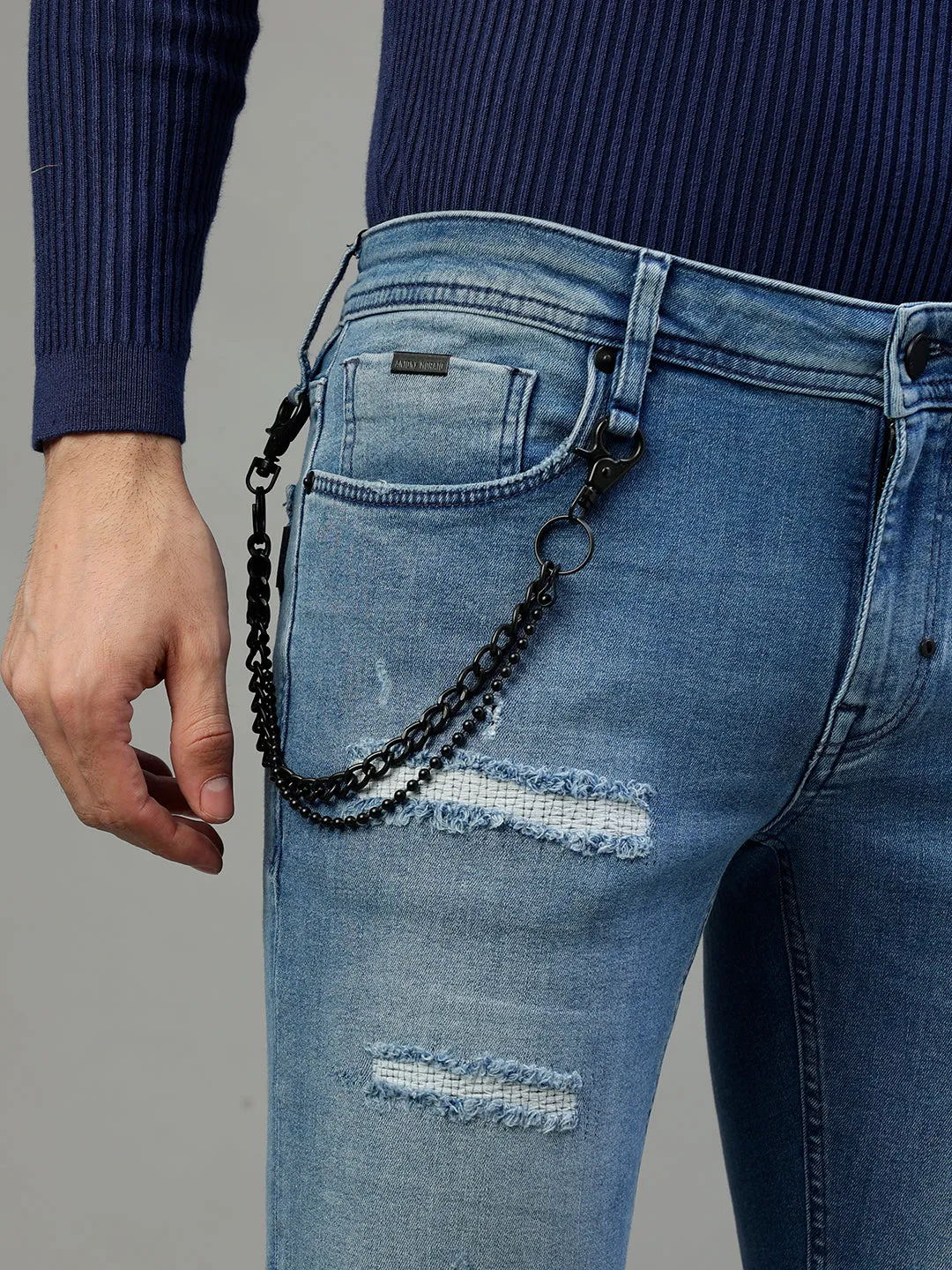 Antony Morato Men Solid Tapered Fit Jeans