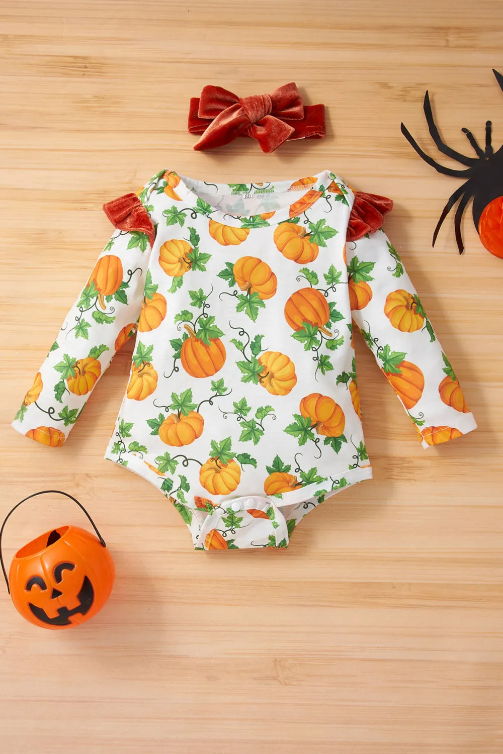 *App Exclusive* Baby Girls' Pumpkin Top and Velour Pants