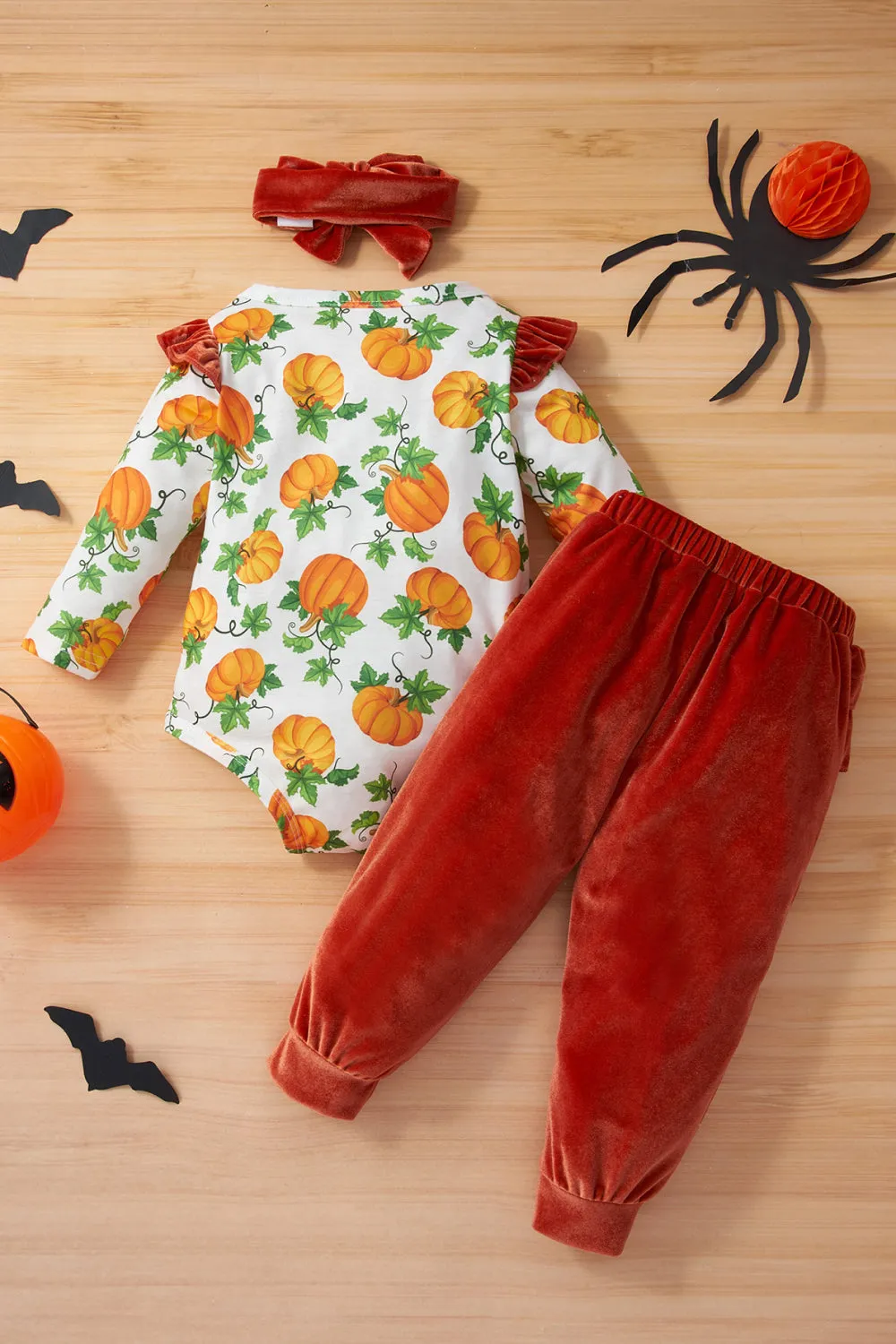*App Exclusive* Baby Girls' Pumpkin Top and Velour Pants