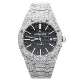 Audemars Piguet Mens Royal Oak Stainless Steel 41mm Black Stick Dial Watch Reference #: 15500ST.OO.1220ST.03