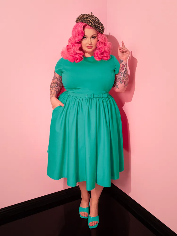 Avon Swing Dress in Aquamarine - Vixen by Micheline Pitt