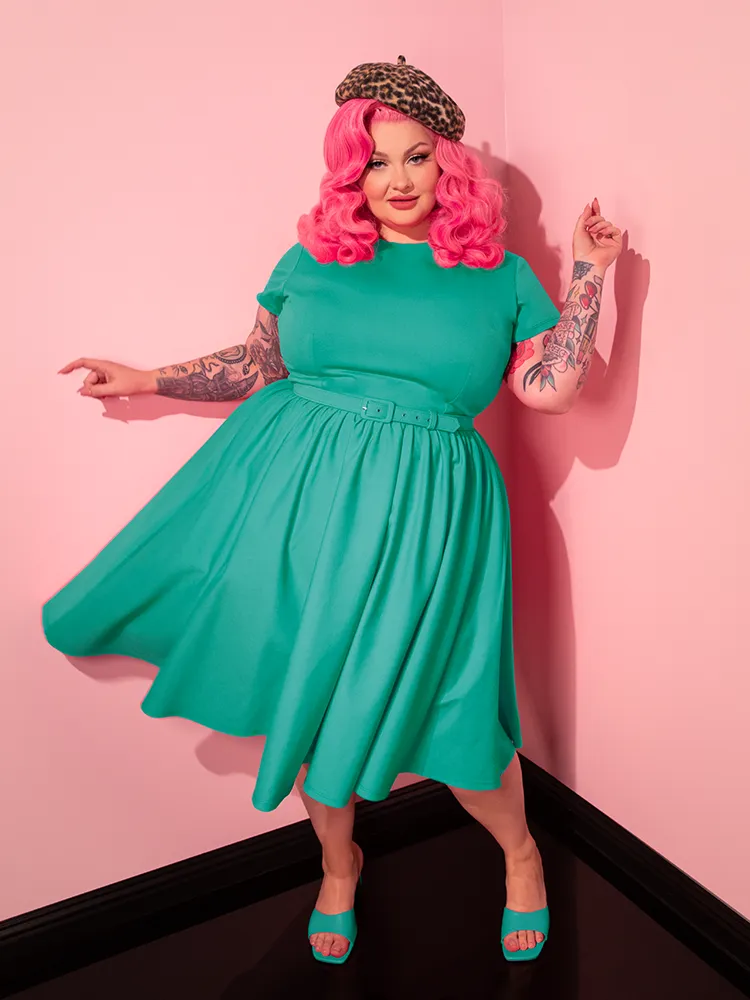Avon Swing Dress in Aquamarine - Vixen by Micheline Pitt
