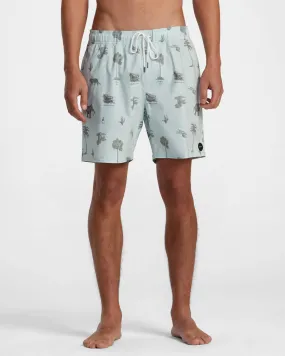 Barnes Elastic Waist Boardshorts 17" - Cool Blue