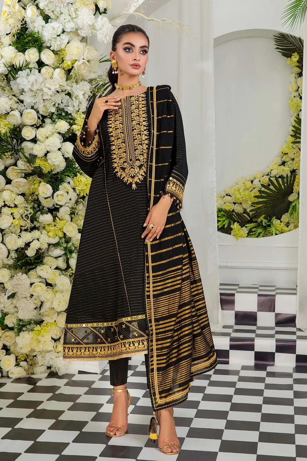 BLACK-DOBBY-3 PIECE (SRNS223P23)