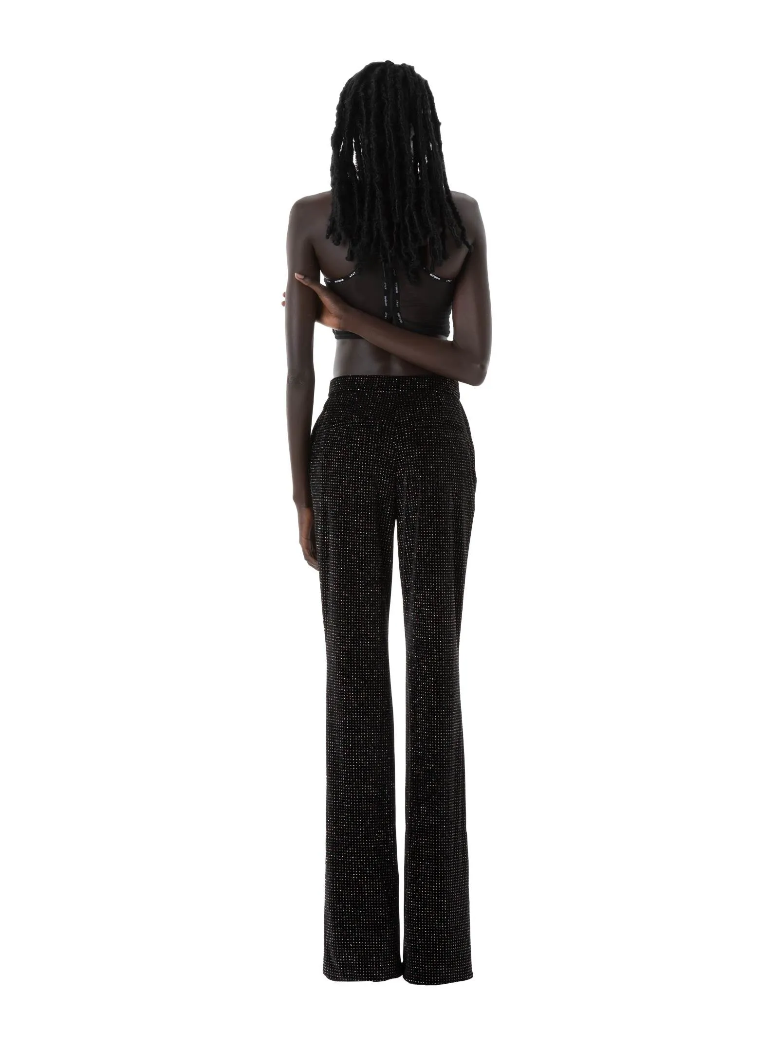Black Sparckle Velvet Pants