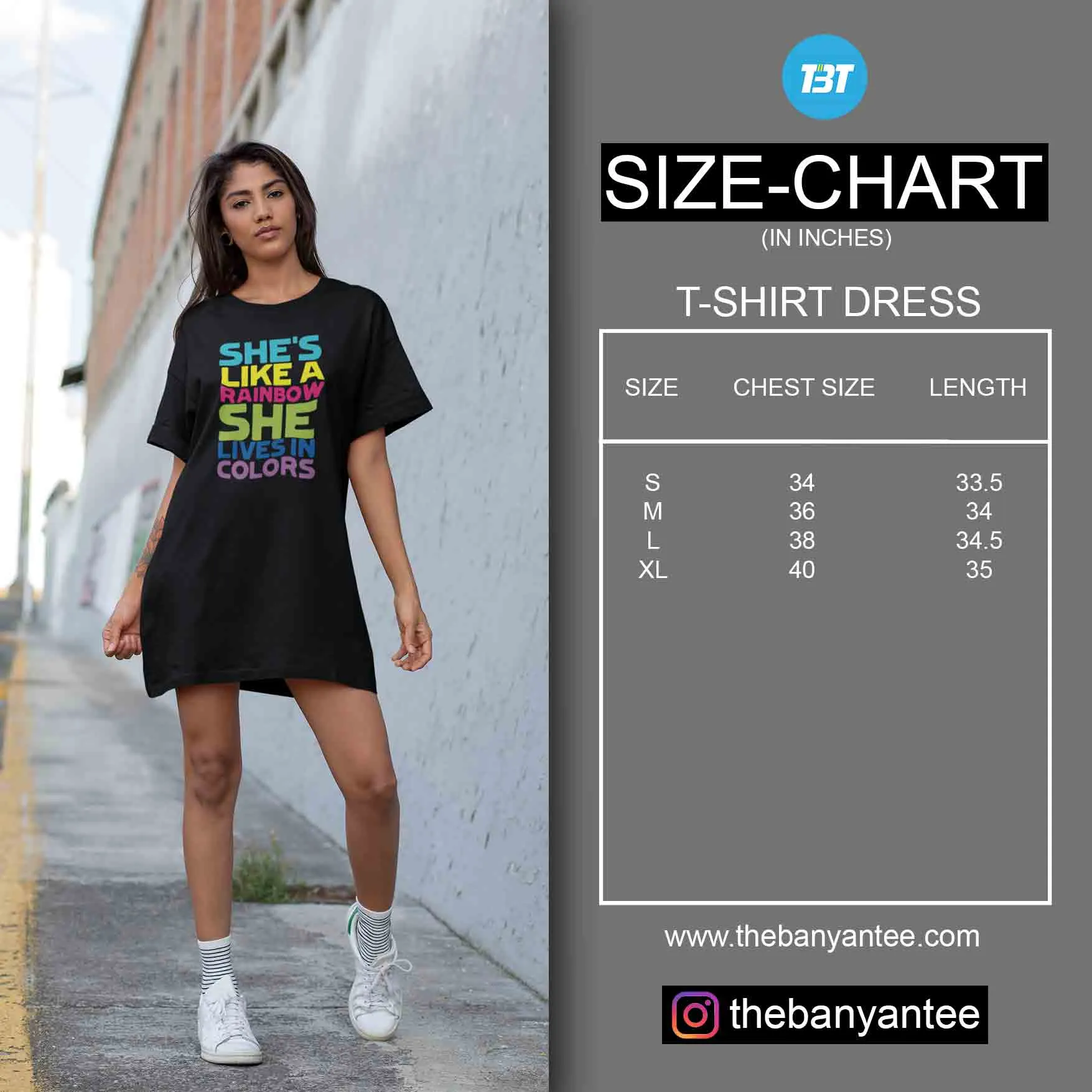 Black T shirt Dress