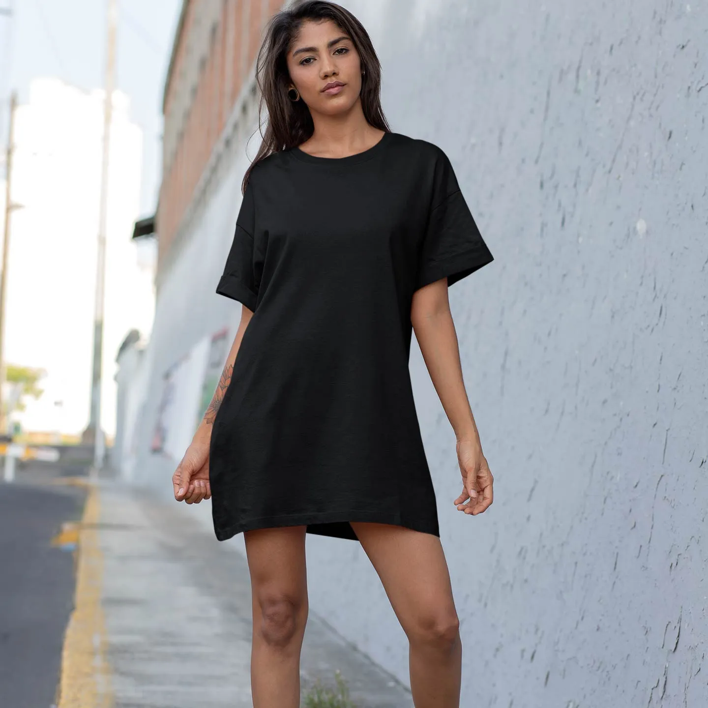 Black T shirt Dress