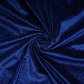 Blue Solid Velvet Silk Fabric 20388