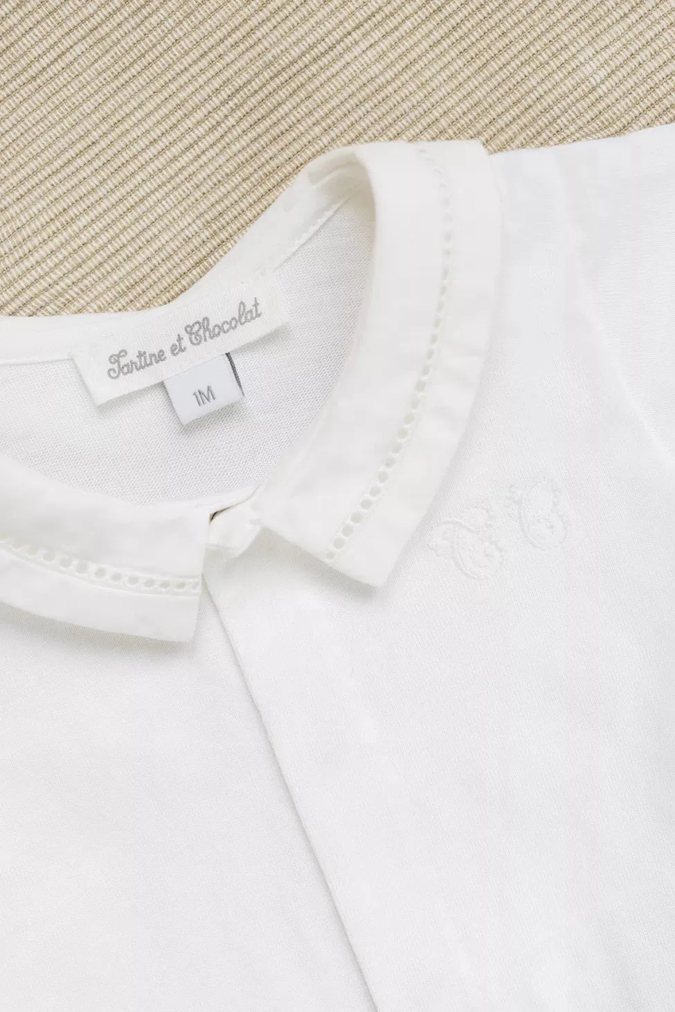 Bodysuit - Jersey with lattice collar