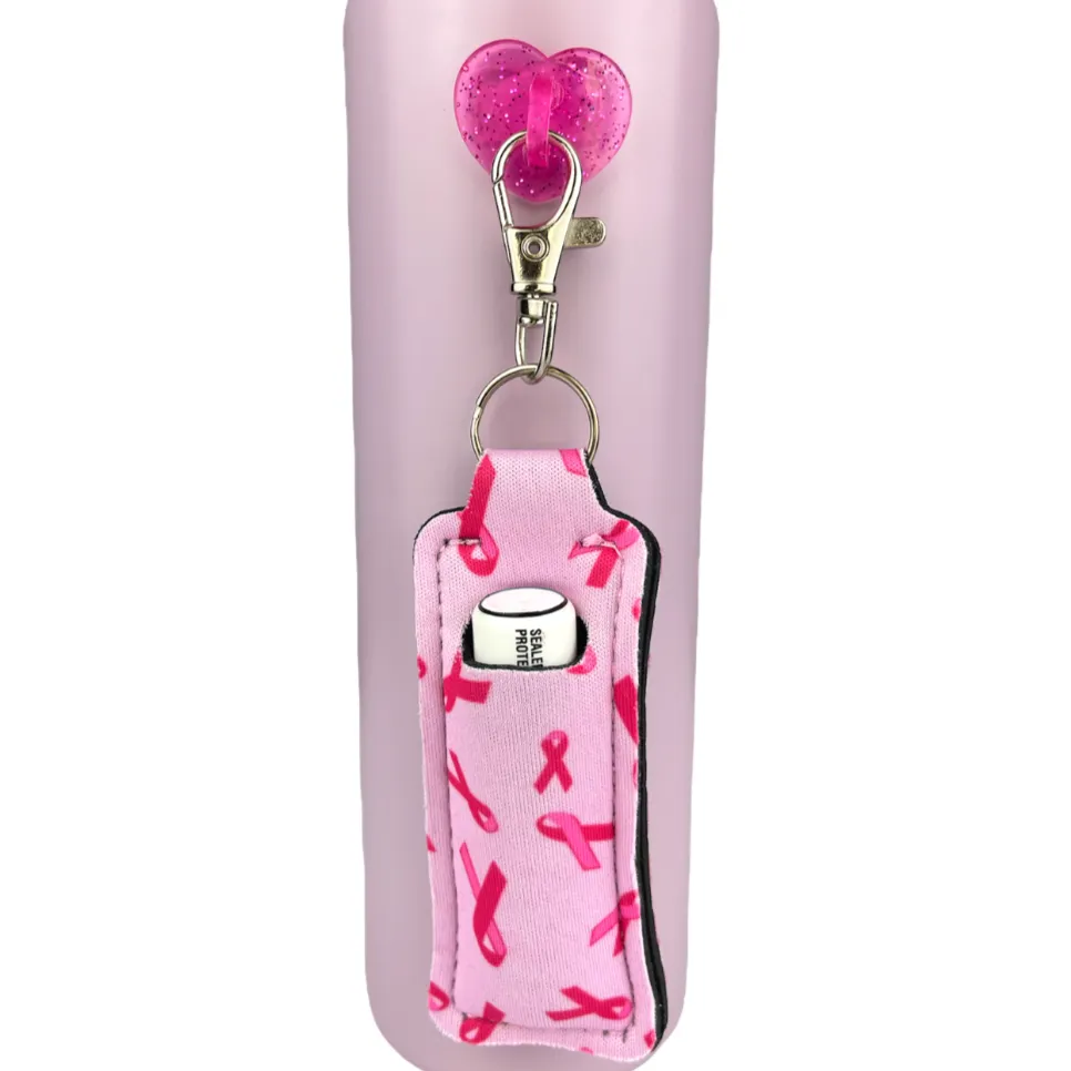 Breast Cancer Ribbon Chapstick Holder