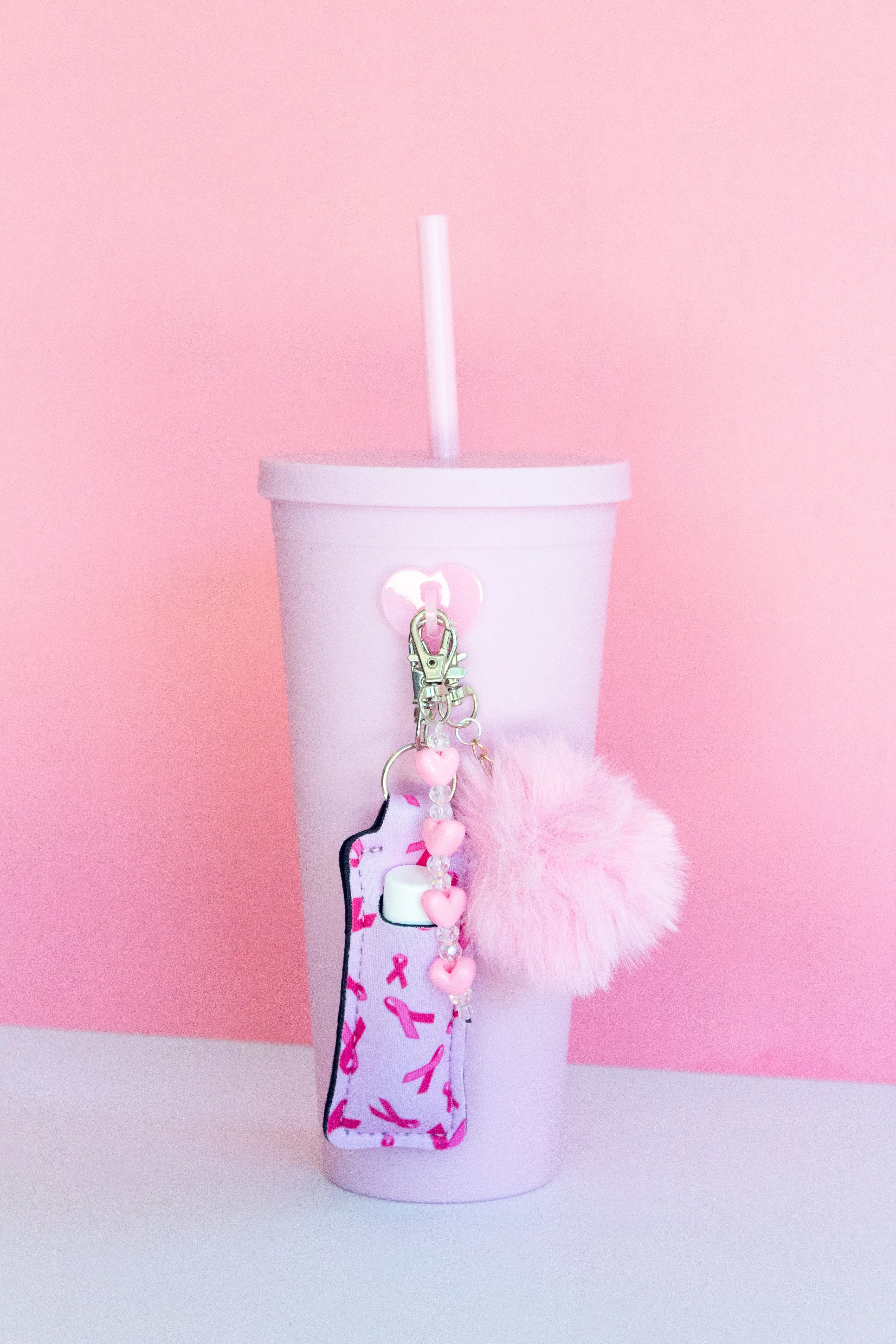 Breast Cancer Ribbon Chapstick Holder