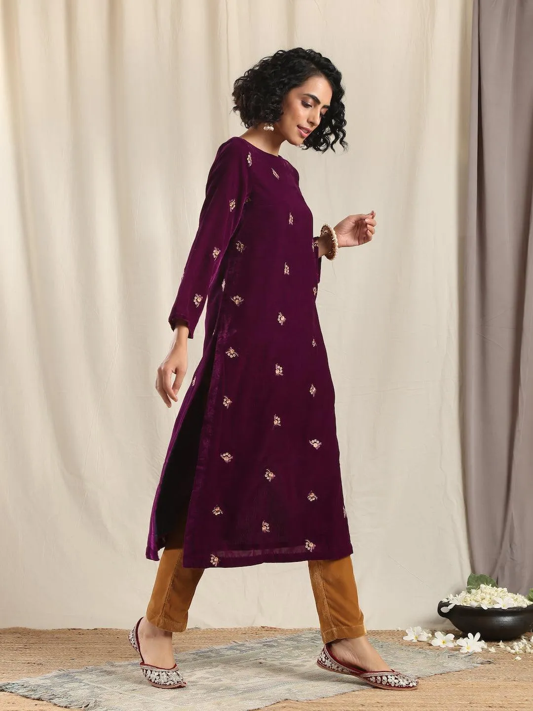 Brown Velvet Pant