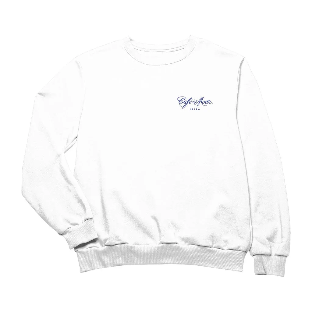 Café del Mar Ibiza Blue Embroidered Logo Unisex Sweatshirt