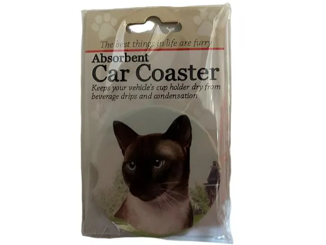 Car Coaster  Cat Siamese    232-7