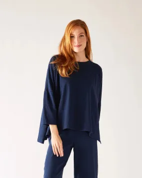 Catalina Slub Tee in Navy
