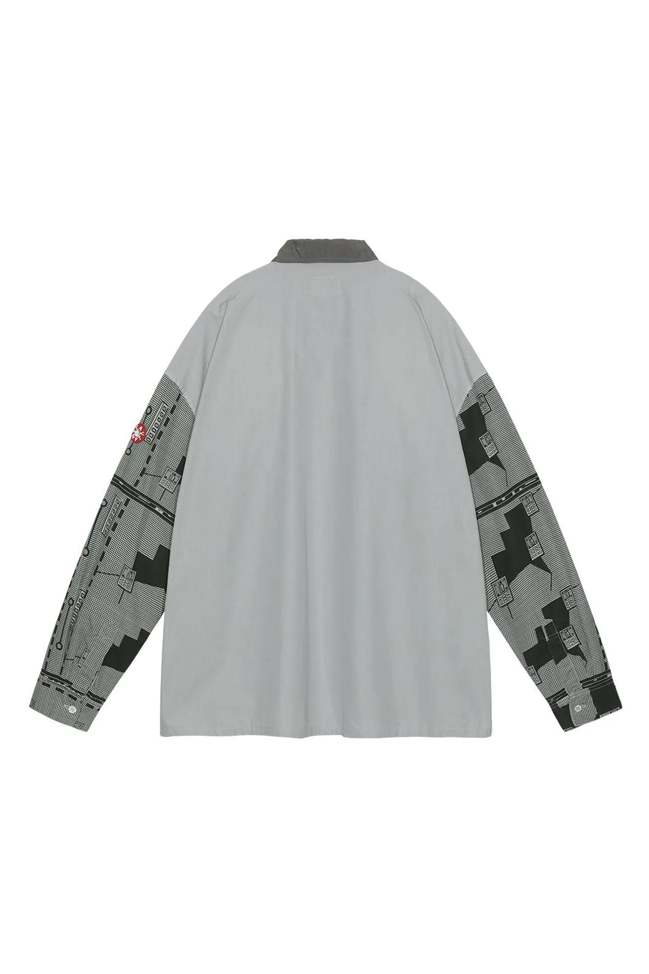 CAV EMPT - OVERDYE GRID SLEEVE BIG SHIRT