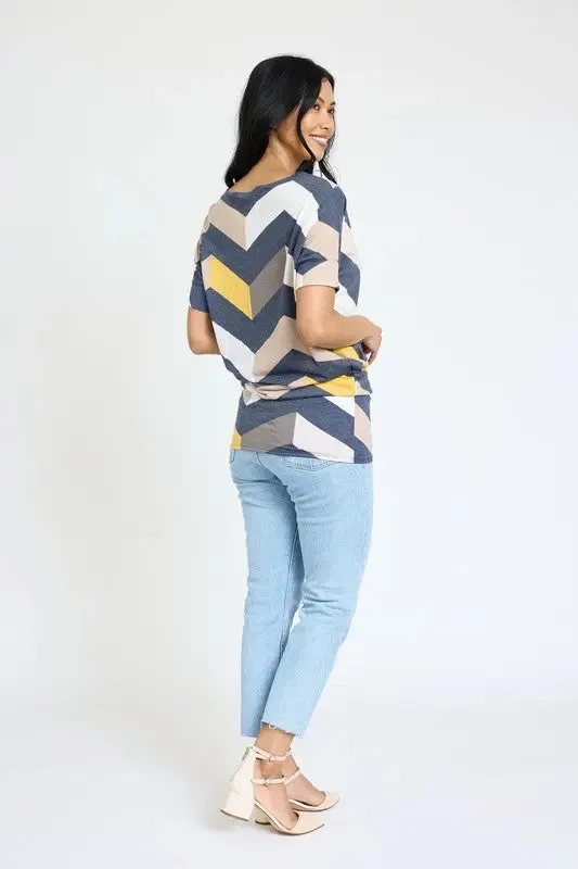 Chevron Dolman Top