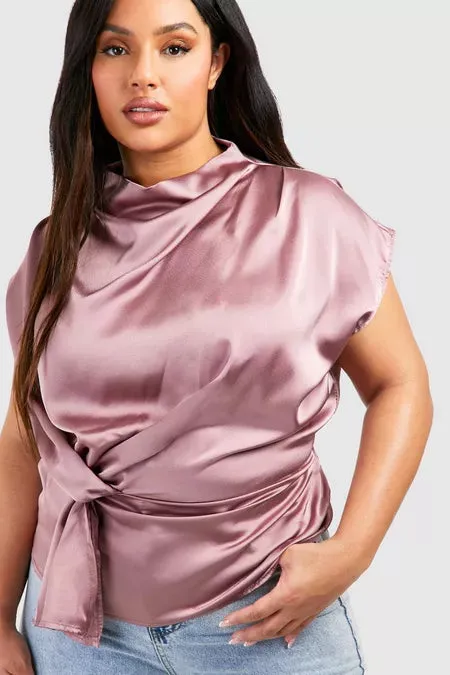 Chic Knot Draped Blouse