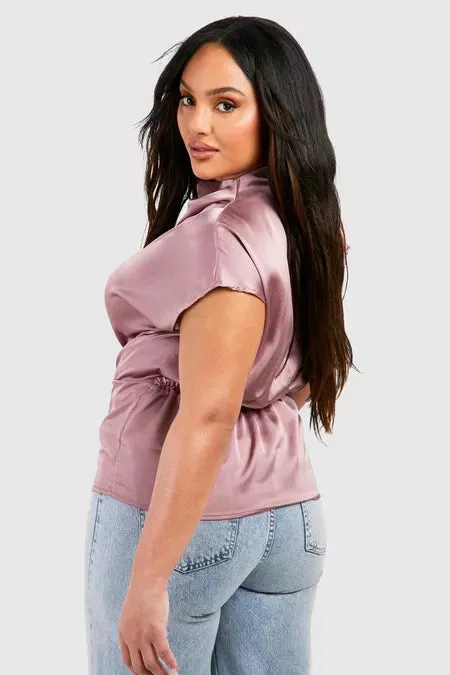 Chic Knot Draped Blouse