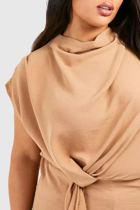 Chic Knot Draped Blouse
