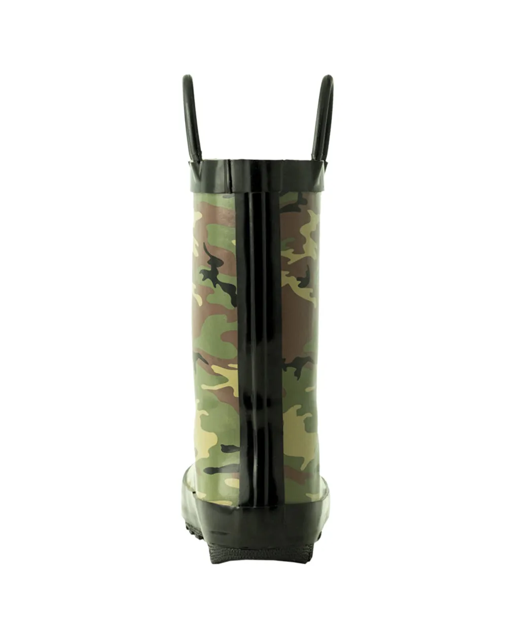 CHILDREN’S RUBBER RAIN BOOTS, ARMY CAMO