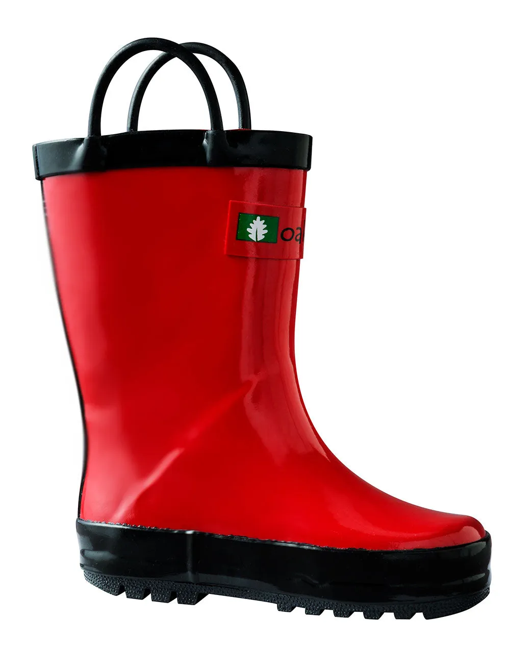 CHILDREN’S RUBBER RAIN BOOTS, FIERY RED