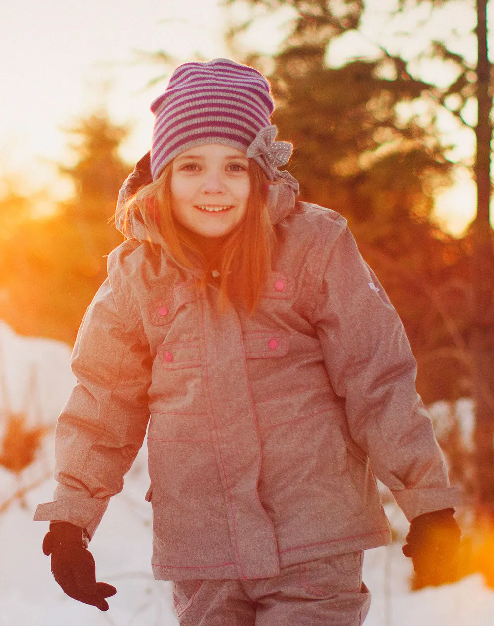 CHILDREN’S SKI COATS, LIGHT GRAYPINK