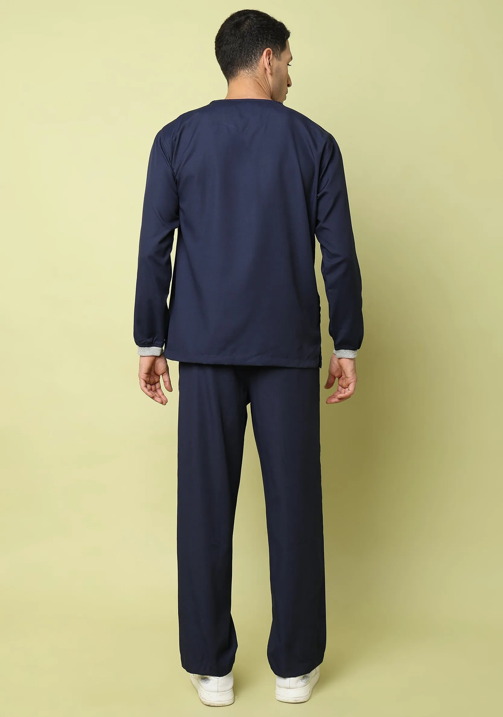 Classic Men's Longsleeves (Navy Blue) Scrub