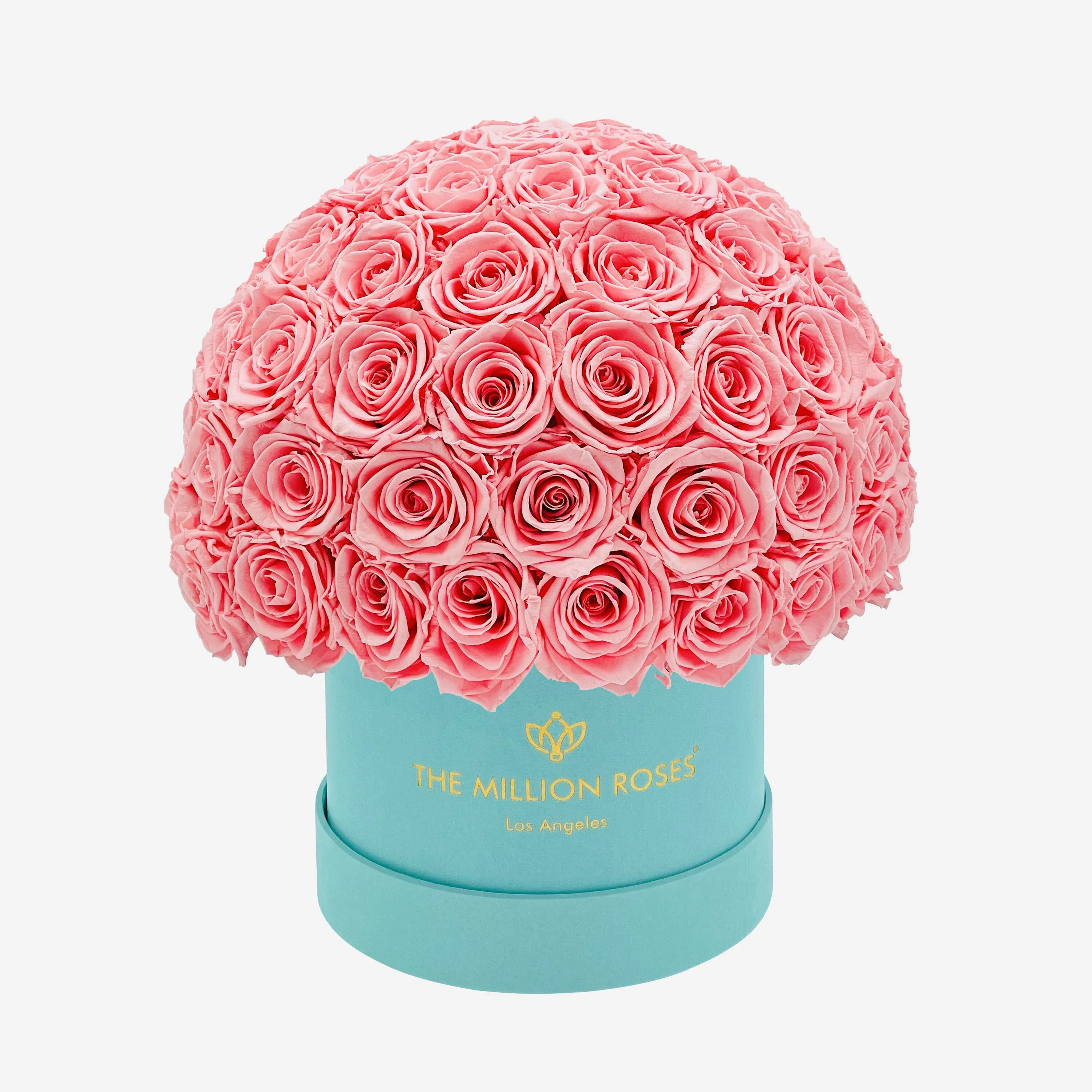 Classic Mint Green Suede Superdome Box | Light Pink Roses