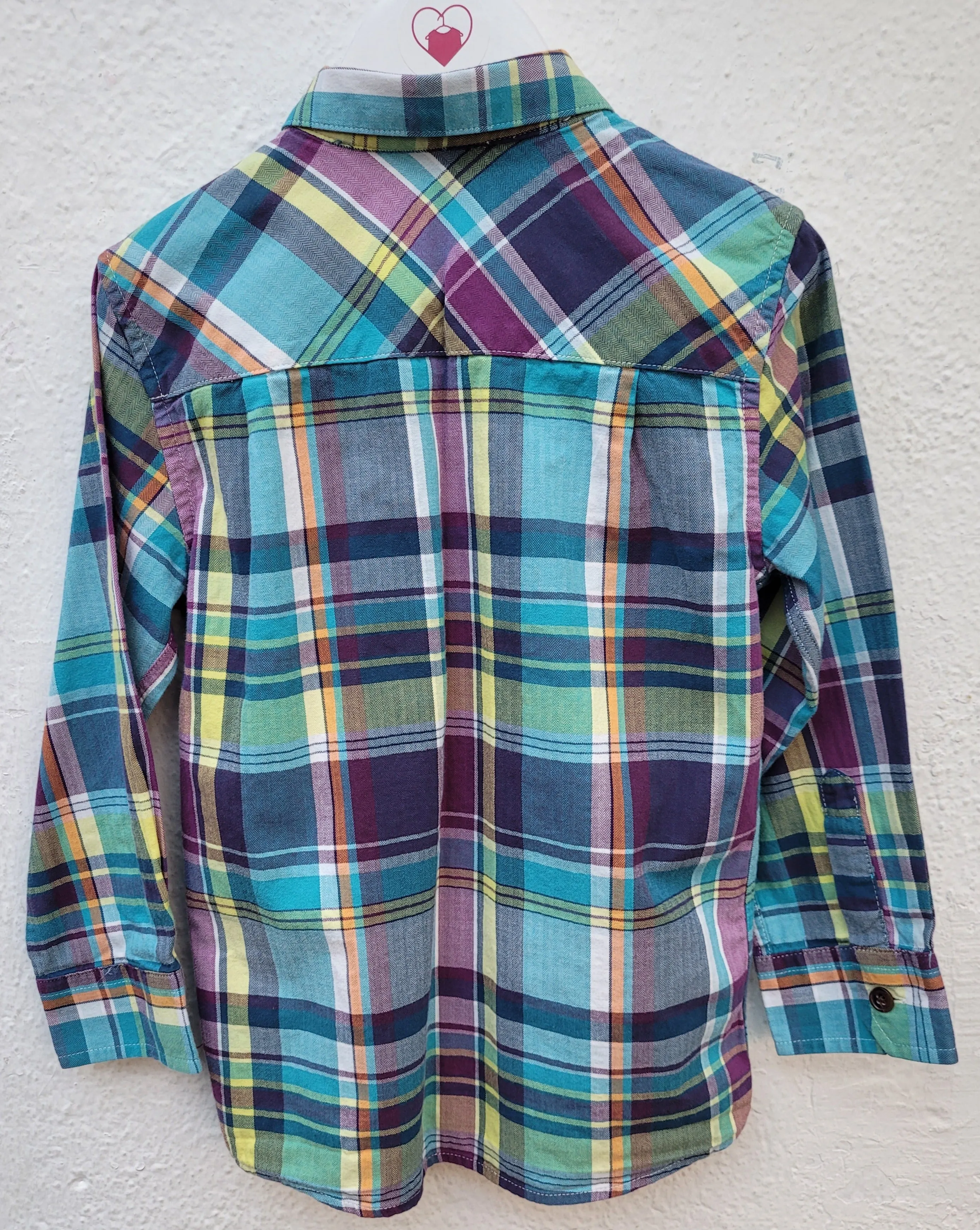 Colourful checked shirt - 5-6 years