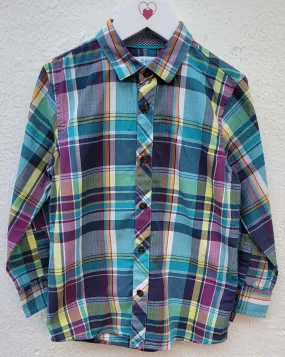 Colourful checked shirt - 5-6 years