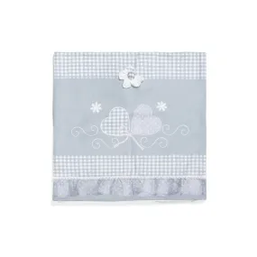 Coppia Federe Cuscini Arredo 43x43 Shabby Chic Grigio