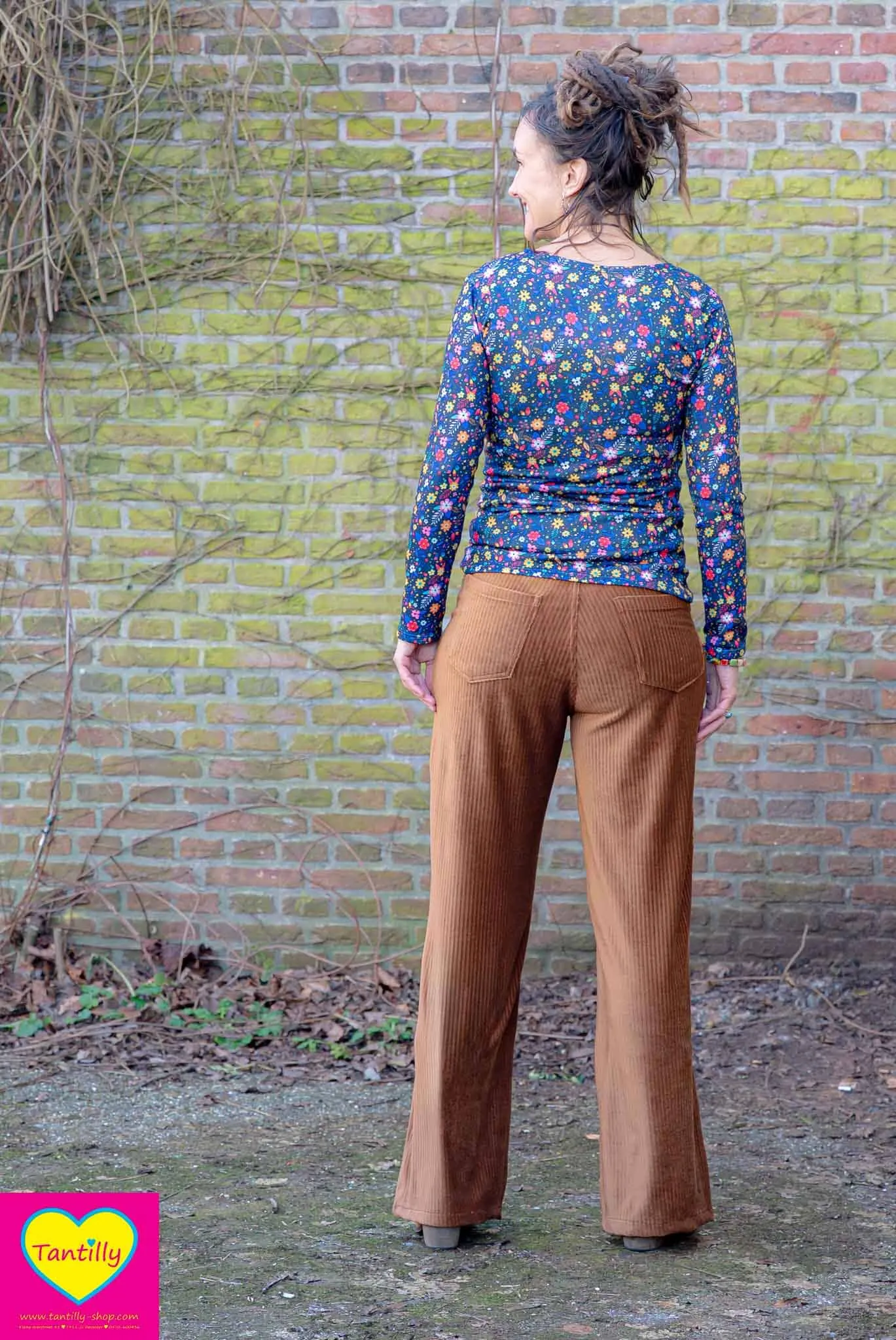 Corduroy velvet pants- velvet touch - casual & chique - stretch- camel