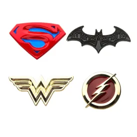 DC Comics Justice League Superman/Batman/Wonder Woman/The Flash Enamel Lapel Pin Set (4pcs)
